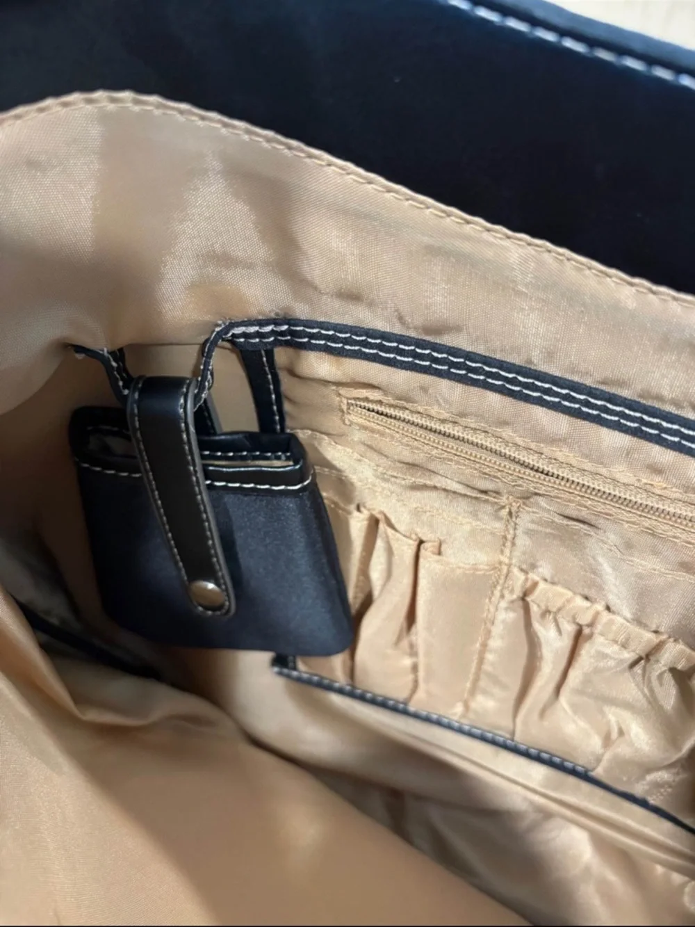 Apostrophe Black Tote with Silver Accents - Picture 5 of 10